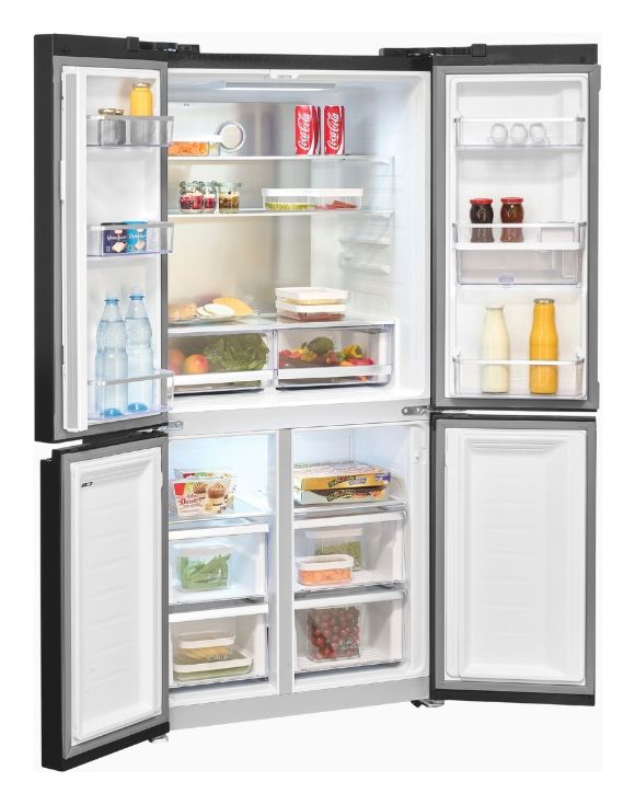 MD430-100-WS-202E Side-by-Side Kühl-/ Gefrierkombination 284 l / 148 l 283 kWh NoFrost 1830 mm x 836 mm  (Schwarz, Edelstahl) 