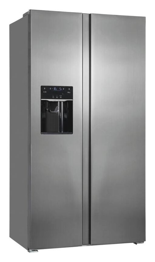 SBS520-CF-040E Side-by-Side Kühl-/ Gefrierkombination 344 l / 169 l 306 kWh NoFrost 1775 mm x 910 mm  (Schwarz, Edelstahl) 