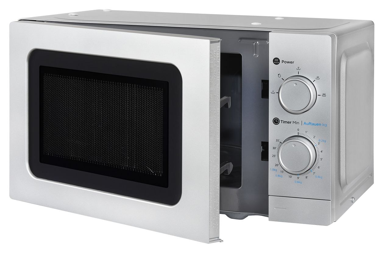 WP700J17-3si Freistehende Mikrowelle 1050 W Größe: klein 5 Stufen  (Silber) 