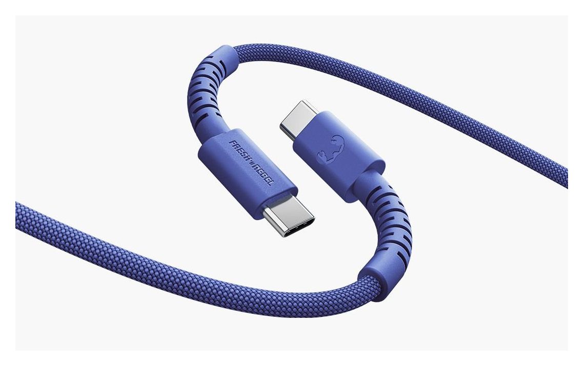 2CCC201TB Rundkabel USB C auf USB C Männlich bis 100 W 2 m  (Blau) 