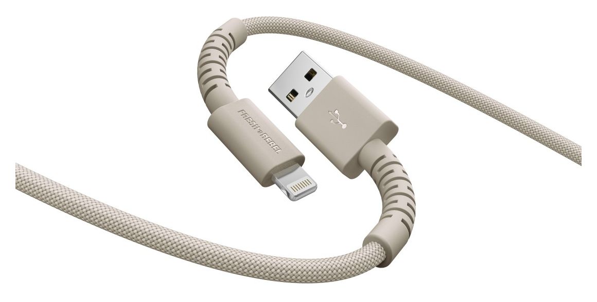 2ULC201SS Rundkabel Lightning auf USB A Männlich 2 m  (Beige) 