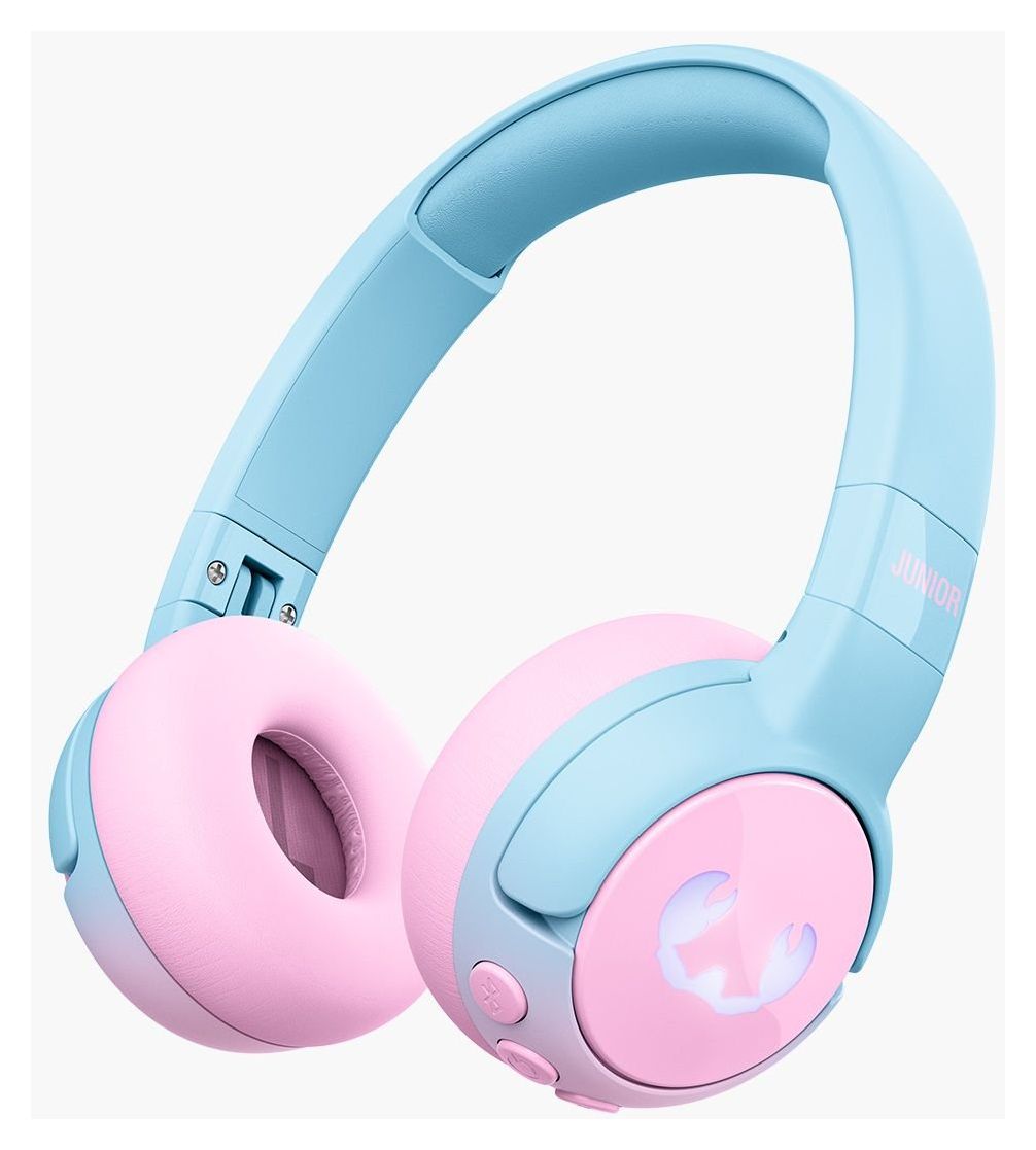 Code Junior Ohraufliegender Bluetooth Kopfhörer kabellos 48 h Laufzeit USB Typ-C  (Blau, Pink) 