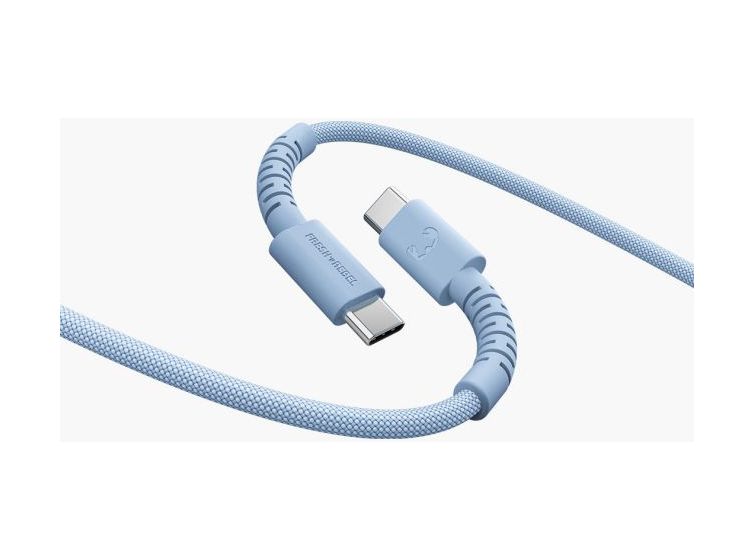 FlexWave Stecker Rundkabel USB C auf USB C bis 100 W 2 m  (Cyan) 