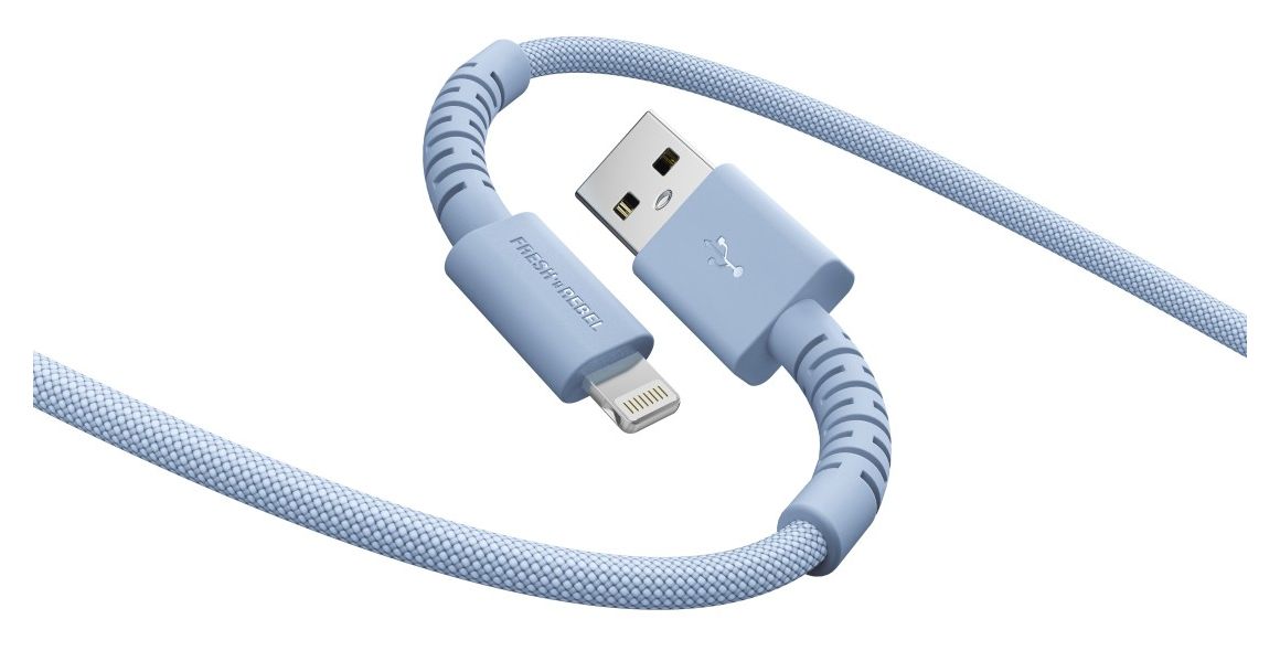 FlexWave Stecker Rundkabel Lightning auf USB A 2 m  (Vivid Blue) 