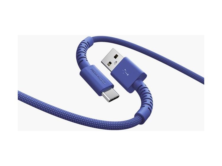 FlexWave Stecker Rundkabel USB A auf USB C bis 18 W 2 m  (True Blue) 