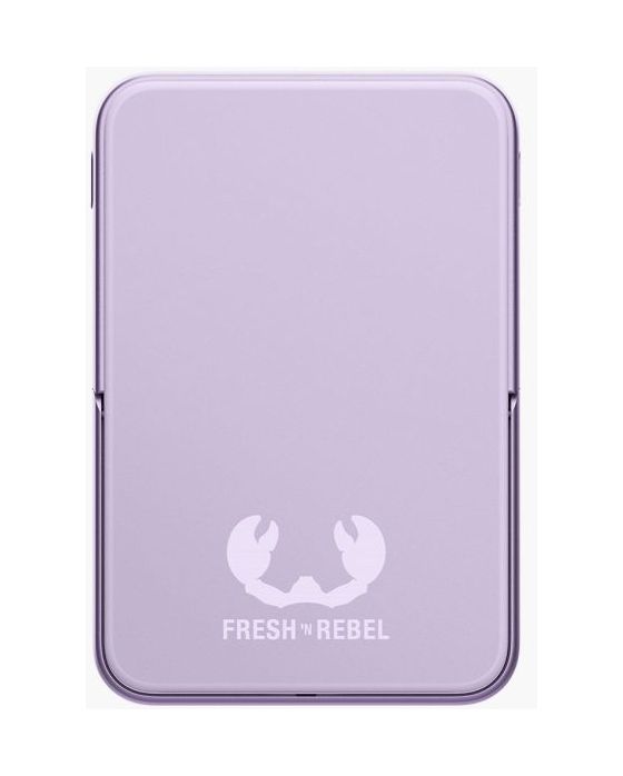 Wireless Magnetic 5000 mAh Powerbank USB Typ-C Kabelloses Laden  (Lila) 