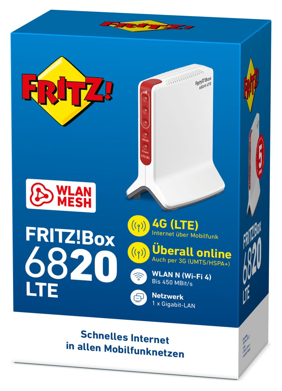 FRITZ!Box 6820 LTE V4 WiFi 4 Router Einzelband (2,4GHz) 