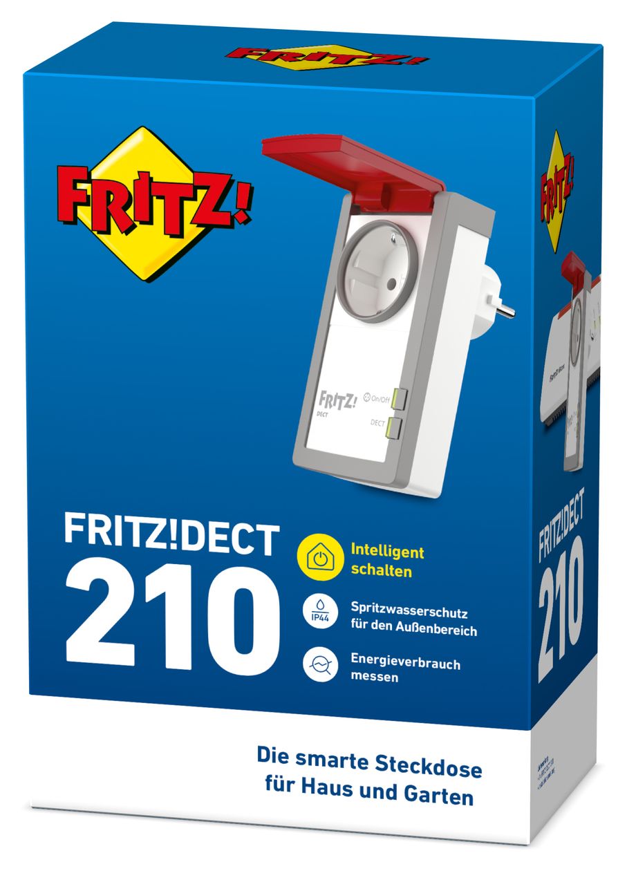 FRITZ!DECT 210 intelligente Steckdose für Haus und Garten 