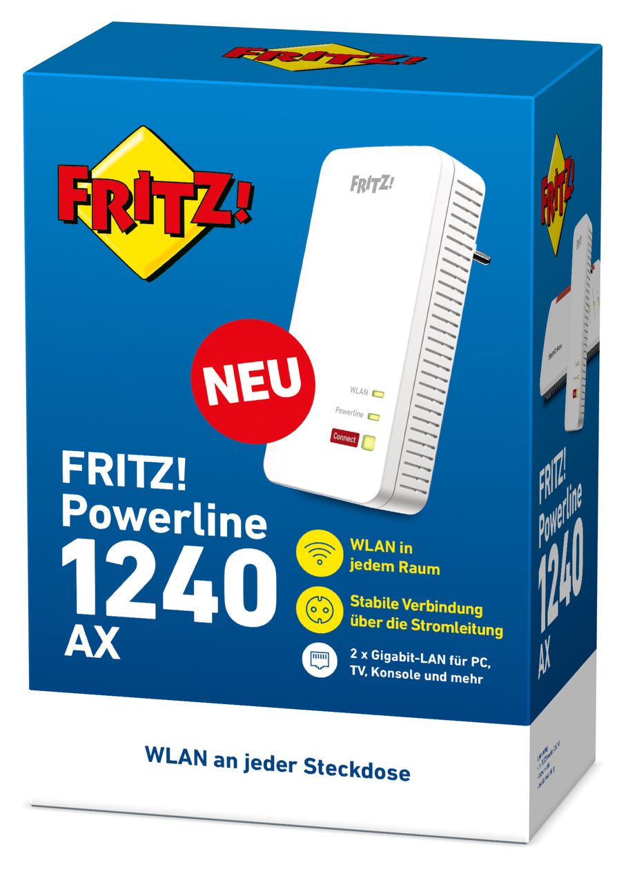 FRITZ!Powerline 1240AX 1200 Mbit/s WiFi 6 