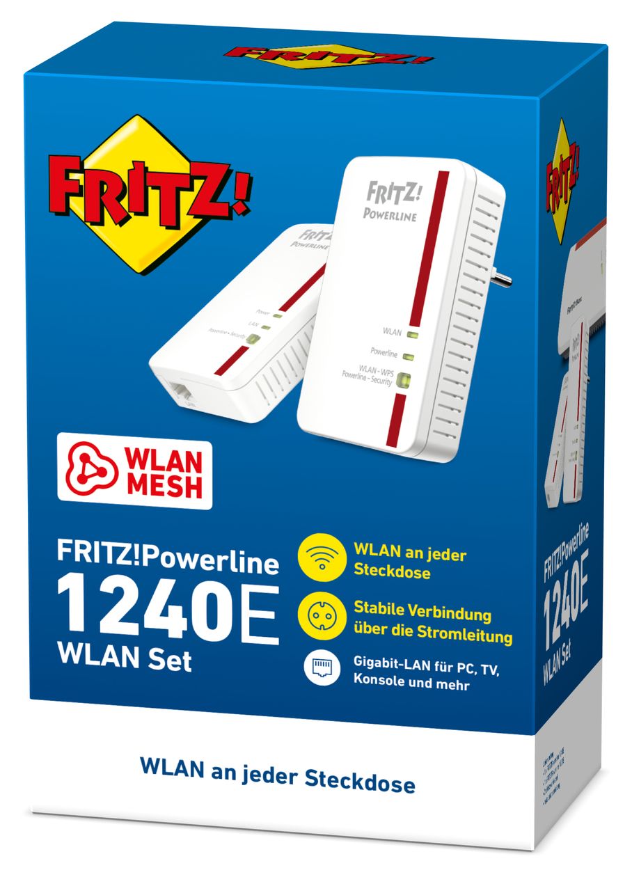 FRITZ!Powerline 1240E Wlan Set 1200 Mbit/s WiFi 4 