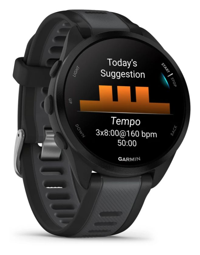 Forerunner 165 Digital 43 mm Smartwatch Rund  (Schwarz) 