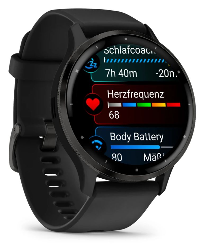 Venu 3 Digital 45 mm Smartwatch Rund  (Schwarz) 