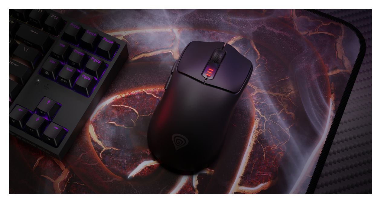 Zircon 500 10000 DPI Gaming Maus Optisch  (Schwarz) 