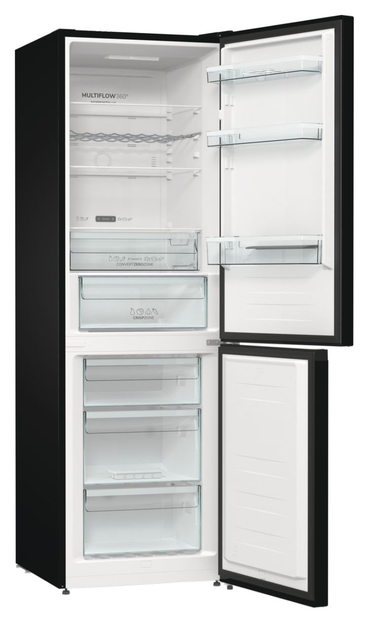 NK79C0DBK 220 l / 106 l Kühl-Gefrierkombi freistehend NoFrost 165 kWh Jahr  (Schwarz) 