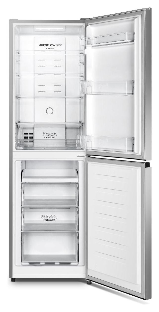 NRK418DCS4 171 l / 85 l Kühl-Gefrierkombi freistehend 184 kWh Jahr  (Grau) 