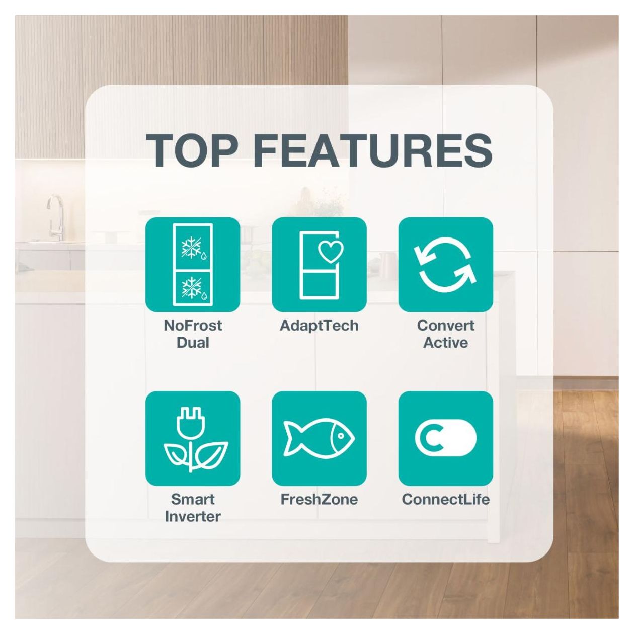 NRKI517D61WF 176 l / 76 l Einbau Kühl-/Gefrierkombination 188 kWh NoFrost 