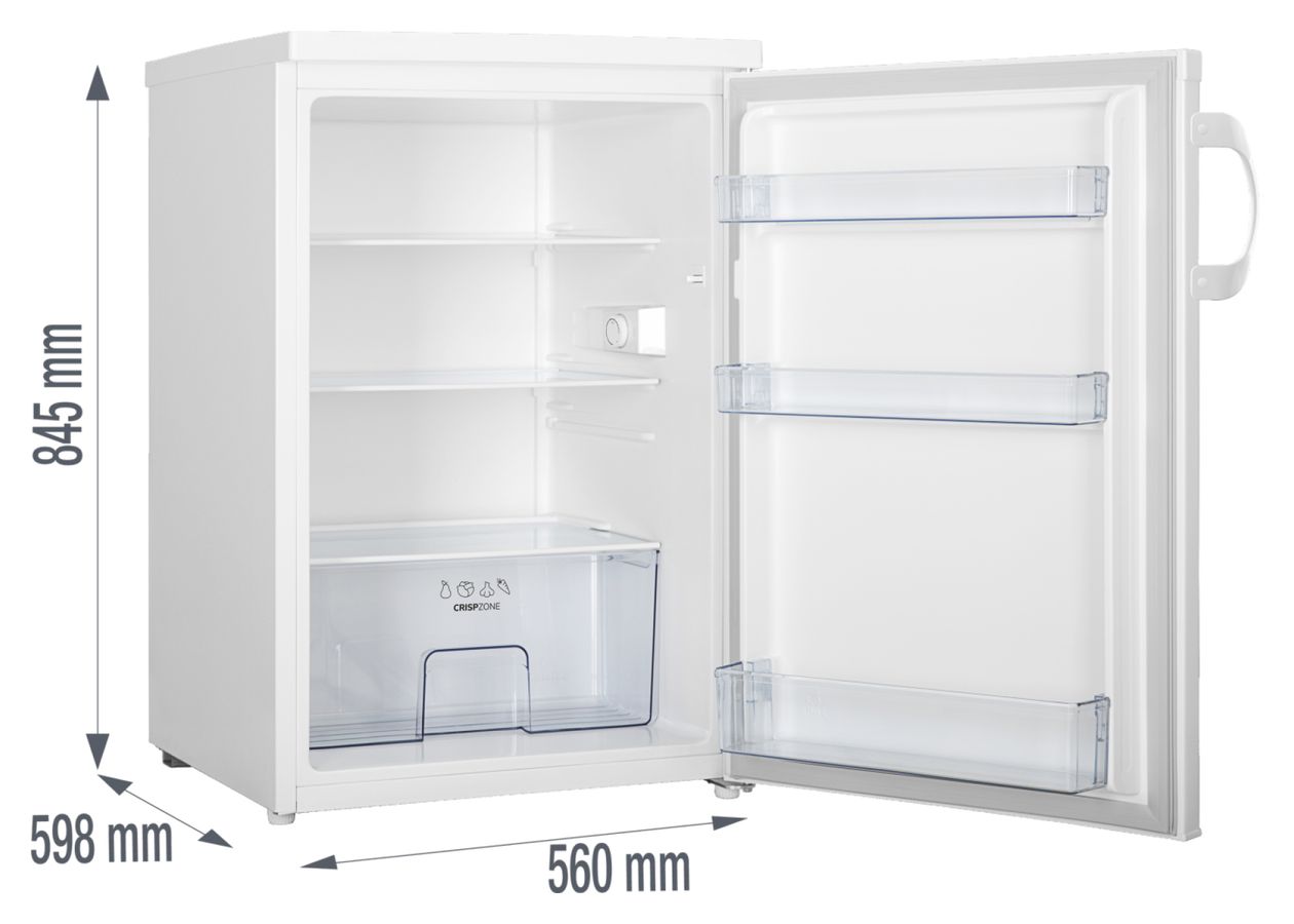 R49DPW 133 l / 133 l Tischkühlschrank EEK: D 72 kWh Jahr  (Weiß) 