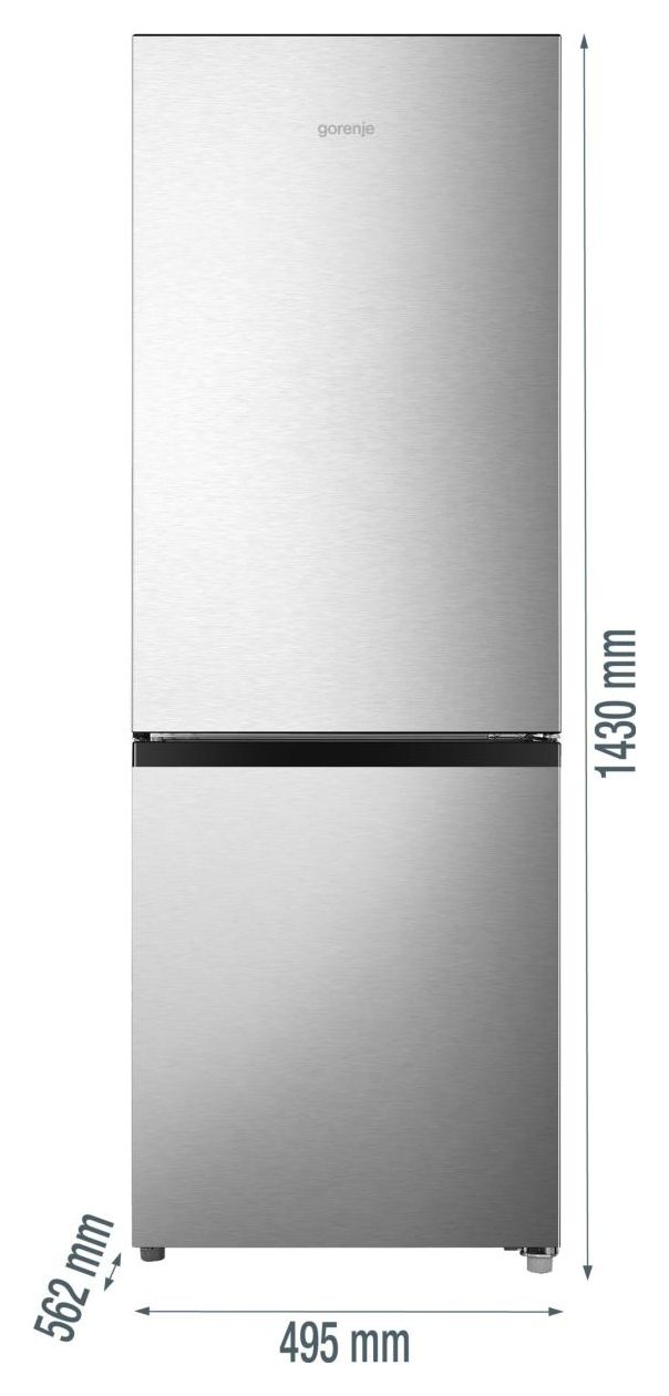 RK14DPS4 122 l / 53 l Kühl-Gefrierkombi freistehend 156 kWh Jahr  (Grau, Silber) 