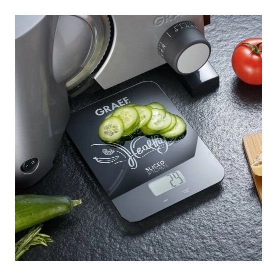 KS202 Family Line Elektronische Küchenwaage bis 5 kg Genauigkeit 1 g  (Schwarz) 