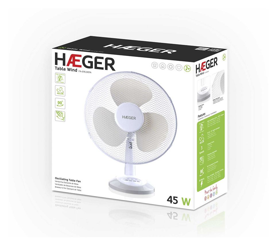 FA-016.007A 3402,6 m³/h Ventilator Tisch  (Weiß) 