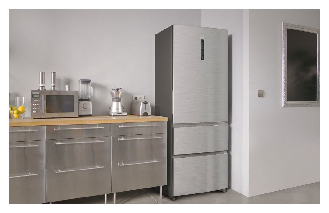 A3FE742CMJ 312 l / 151 l Kühl-Gefrierkombi freistehend NoFrost 289 kWh Jahr  (Silber) 