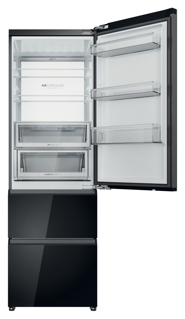 CST9619DNGBW 247 l / 137 l Kühl-Gefrierkombi freistehend NoFrost 222 kWh Jahr  (Schwarz) 