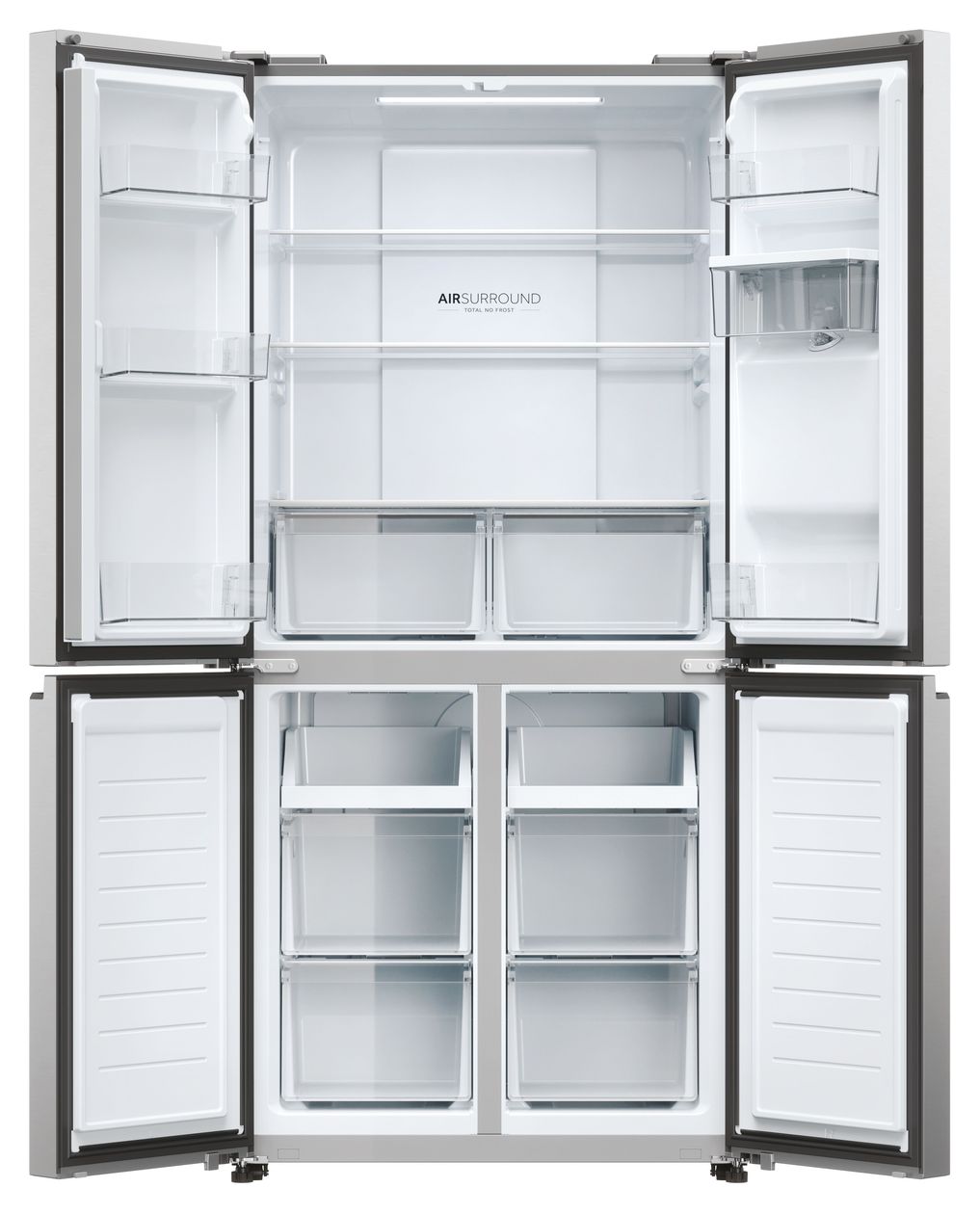 HCR3818EWMM Side-by-Side Kühl-/ Gefrierkombination 307 l / 156 l 290 kWh NoFrost 1815 mm x 833 mm  (Platin, Edelstahl) 