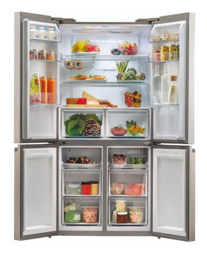 HCR5919FOPG Side-by-Side Kühl-/ Gefrierkombination 354 l / 174 l 360 kWh NoFrost 1900 mm x 908 mm  (Grau) 