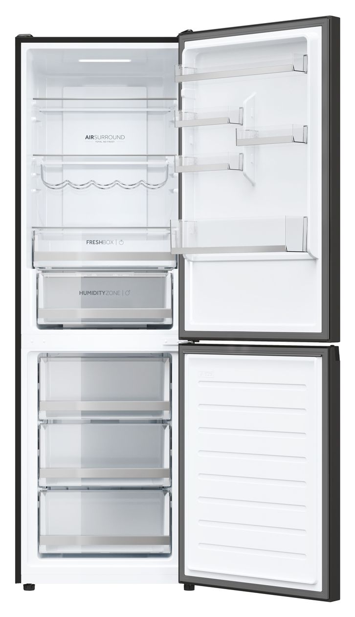 HDW3618DNPB 222 l / 119 l Kühl-Gefrierkombi freistehend NoFrost 204 kWh Jahr  (Schwarz) 