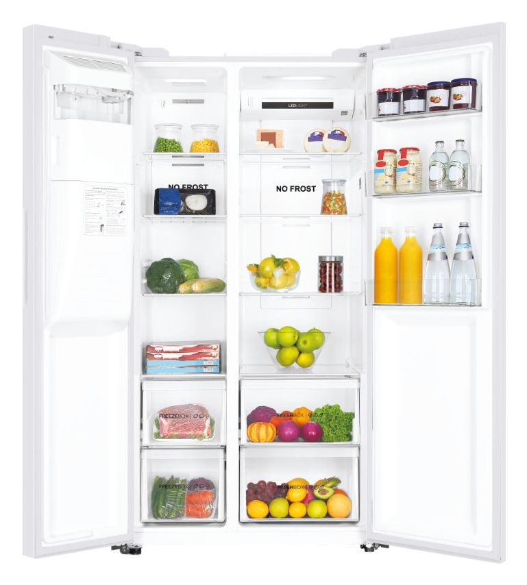 HSR3918FIPW Side-by-Side Kühl-/ Gefrierkombination 337 l / 178 l 393 kWh NoFrost 1775 mm x 908 mm  (Weiß) 