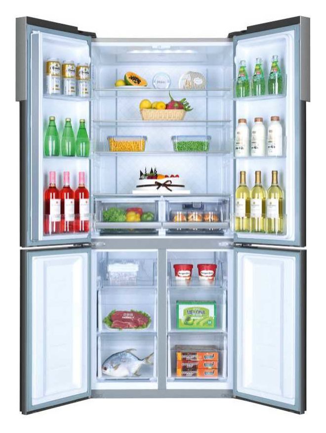 HTF-452DM7 Side-by-Side Kühl-/ Gefrierkombination 314 l / 154 l 315 kWh NoFrost 1900 mm x 833 mm  (Edelstahl) 