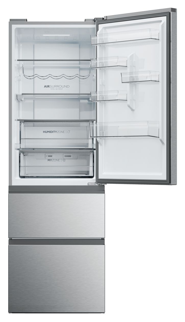 HTW5618DNMG 235 l / 125 l Kühl-Gefrierkombi freistehend NoFrost 217 kWh Jahr  (Silber) 