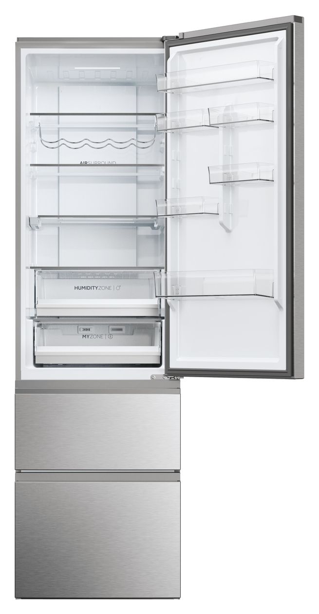 HTW5620DNMG 289 l / 125 l Kühl-Gefrierkombi freistehend NoFrost 226 kWh Jahr  (Silber) 