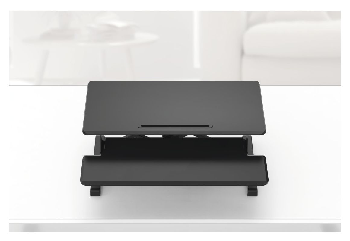 095825 Schreibtischaufsatz höhenverstellbar bis 15 kg  (Schwarz) 