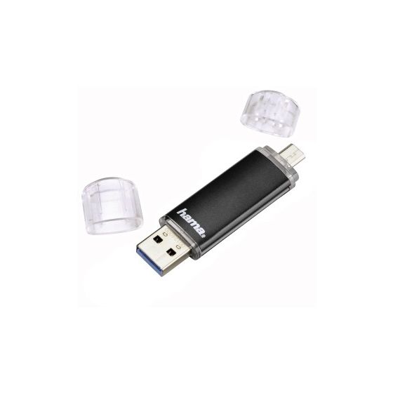123998 Laeta Twin USB Type-A / Micro-USB Stick 16 GB  (Schwarz) 