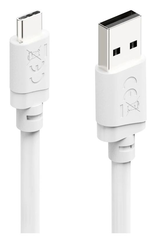 125151 0,48 Gbit/s Stecker Rundkabel USB A auf USB C 2 m  (Weiß) 