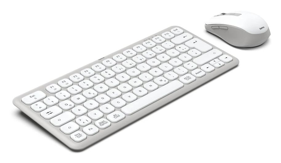 173062 WKM-500 Home Tastatur USB + RF Wireless + Bluetooth 2.4 GHz  (Grau, Weiß) 