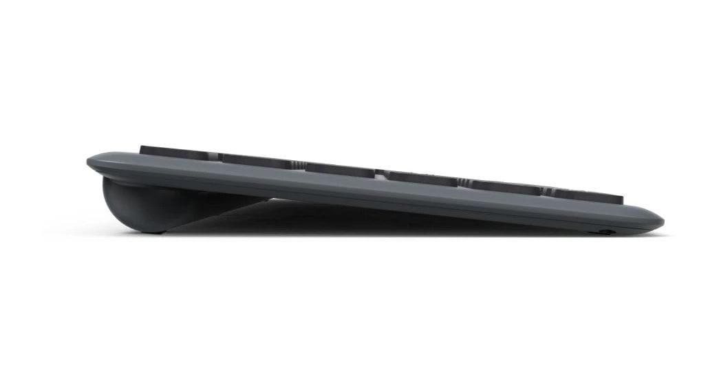 173063 WK-550 Heimbüro Tastatur RF Wireless + Bluetooth 2.4 GHz (Schwarz, Dunkles Grau) 