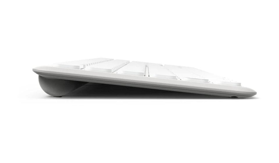 173064 WK-550 Heimbüro Tastatur RF Wireless + Bluetooth 2.4 GHz  (Grau, Weiß) 