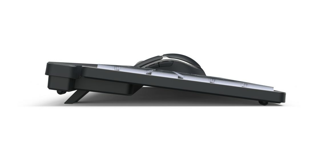 173069 WKM-750 LED Heimbüro Tastatur Bluetooth 2.4 GHz (Anthrazit, Schwarz, Blau) 