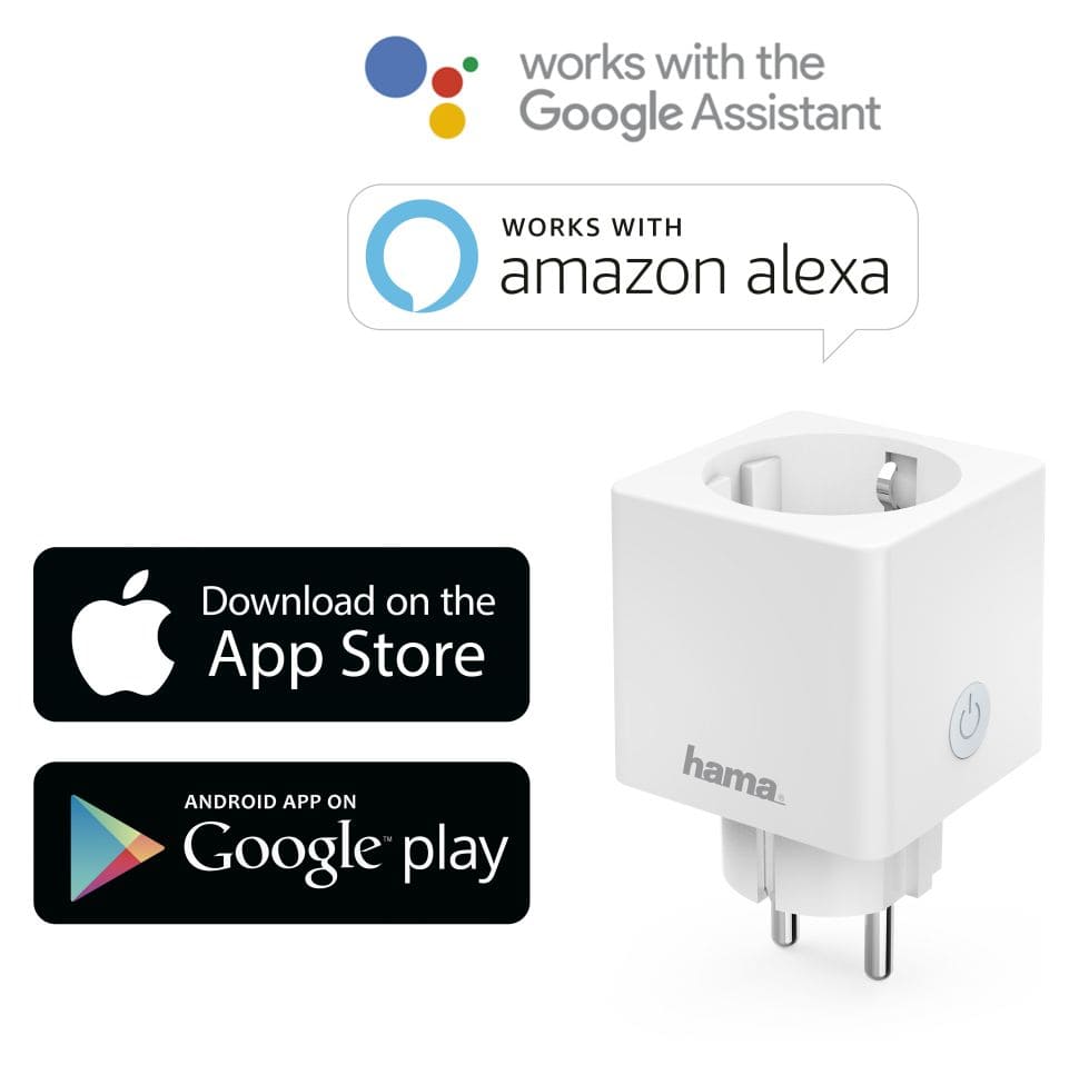 176575 WLAN-Steckdose "Mini", mit Stromverbrauchsmesser, per Sprache/App steuern 