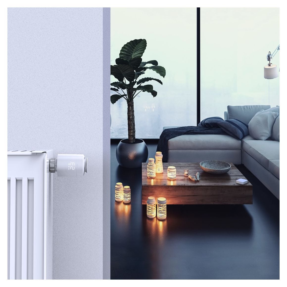 176593 Starter-Set ZigBee (2x smartes Heizkörperthermostat + Zentrale)  Wlan  (Weiß) 