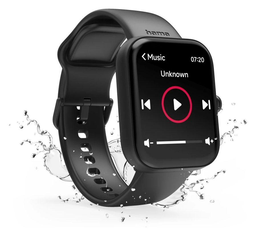 178614 5000 Digital 47 mm Smartwatch Rechteckig IP68  (Schwarz) 