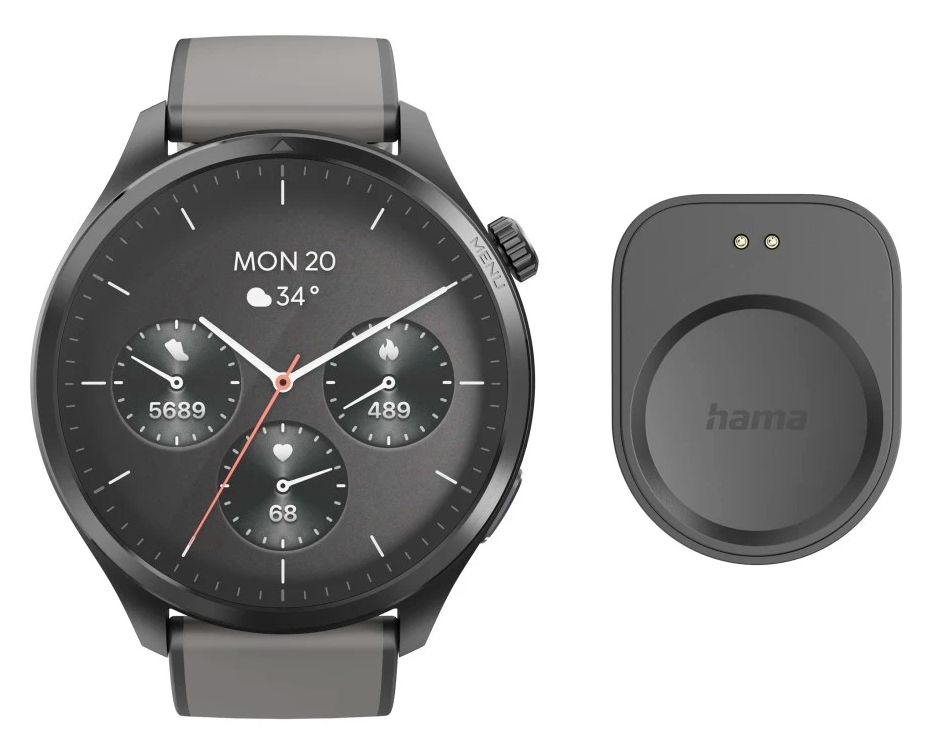 178627 9000 Digital 52 mm Smartwatch Rund IP68  (Anthrazit) 