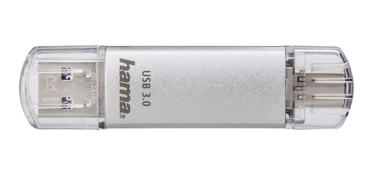 181073 C-Laeta USB Type-A / USB Type-C Stick 128 GB  (Silber) 