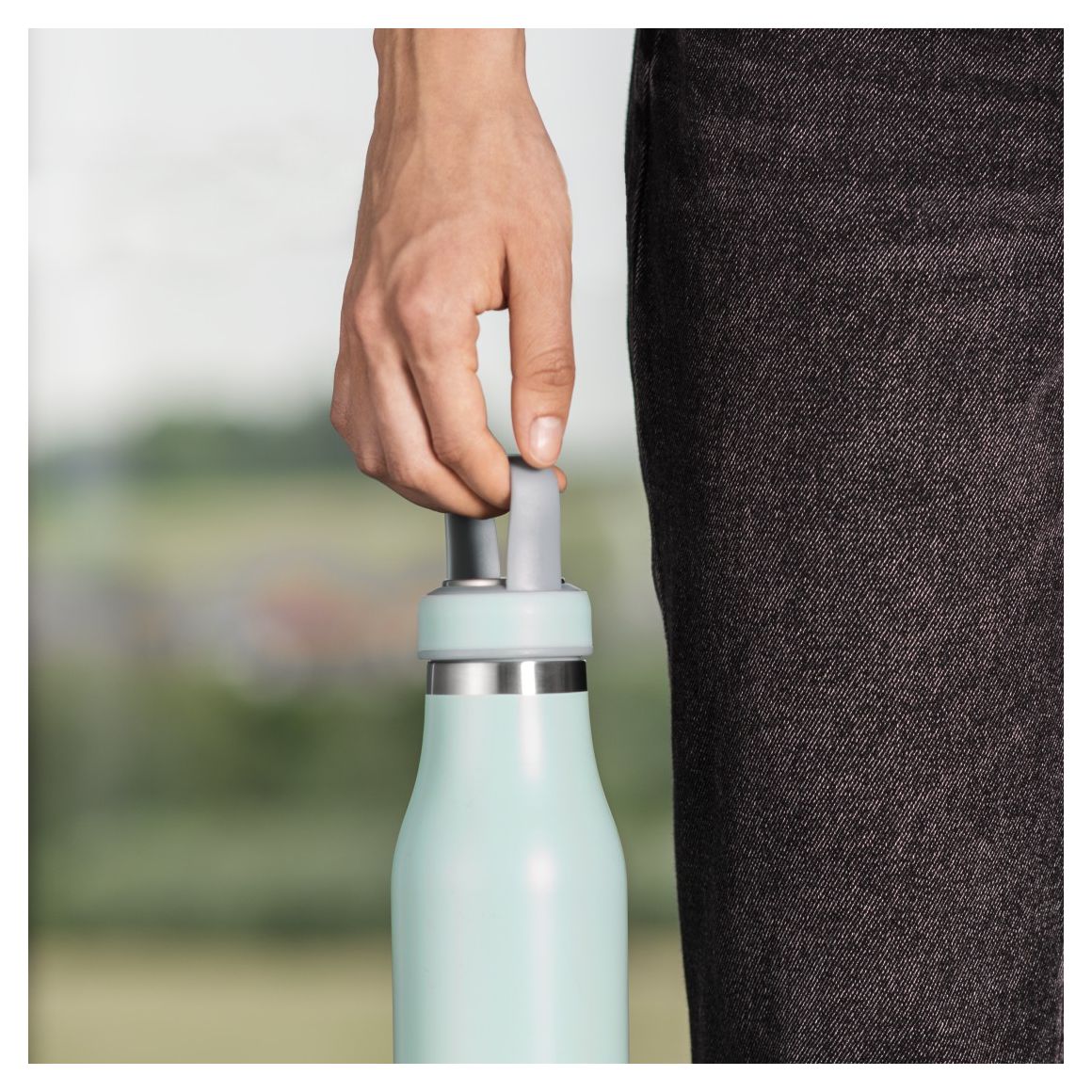 181587 Isolierflasche 0,5l Edelstahl  (Blau, Edelstahl) 