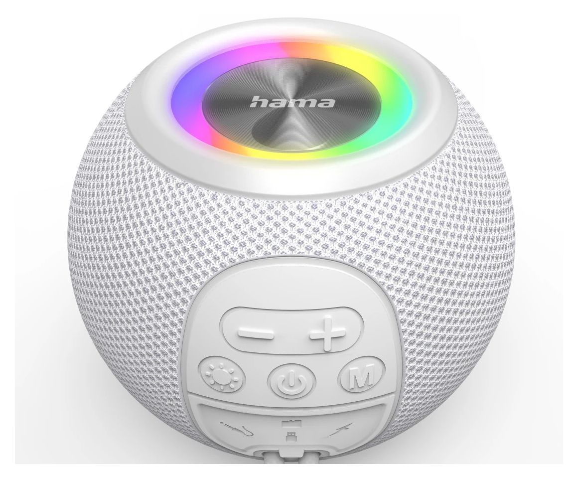 188238 Ball Shape 5 W Bluetooth Lautsprecher Laufzeit bis 10 h  (Weiß) 