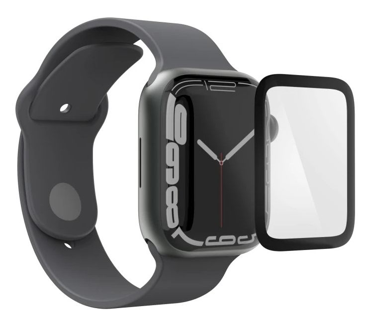 210968 Super Hybrid Displayschutz Apple Watch 11 (Schwarz, Transparent) 