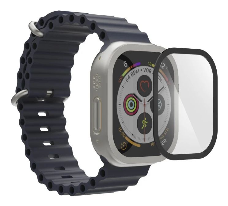 210969 Super Hybrid 49 mm Displayschutz Apple Watch Ultra 3 (Schwarz, Transparent) 