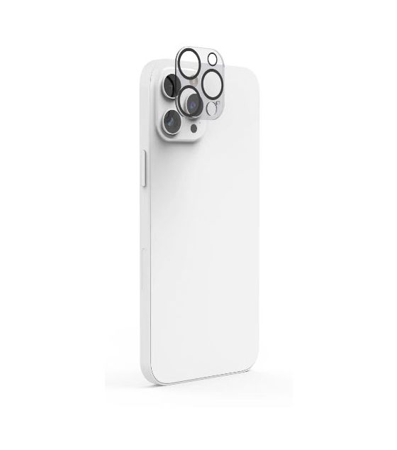 222743 Cam Protect Kameraobjektivschutz gehärtetes Glas 9H für  Apple iPhone 15 Pro / 15 Pro Max Bruchfest, Schlagfest, Schlagfest, Kratzresistent, Splitterfrei, Schockresistent 